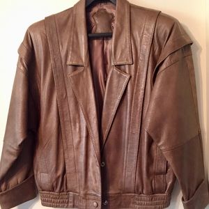 Brown Leather Jacket, made and bought in Ecuador